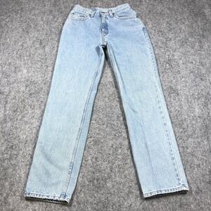 Vintage Levis 512 Slim Jeans Juniors 7 Blue Light Wash Mid Rise Straight Denim